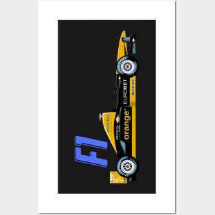 Orange F1 Posters and Art